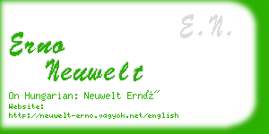 erno neuwelt business card